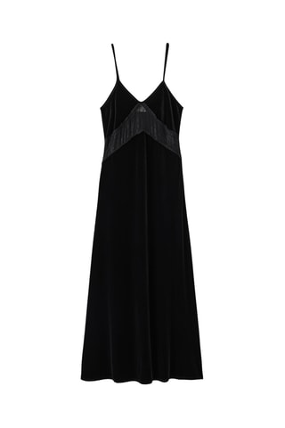 Robe longue dentelle - Noir