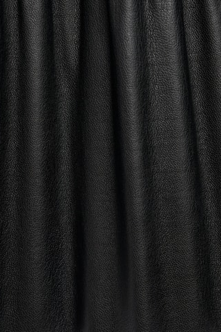 Jupe en similicuir plissée - Noir