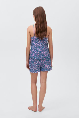 Pyjama imprimé fleuri - Bleu