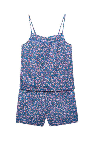 Pyjama imprimé fleuri - Bleu