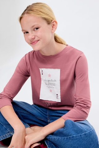 T-shirt en coton brodé - Rouge