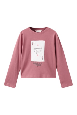 T-shirt en coton brodé - Rouge
