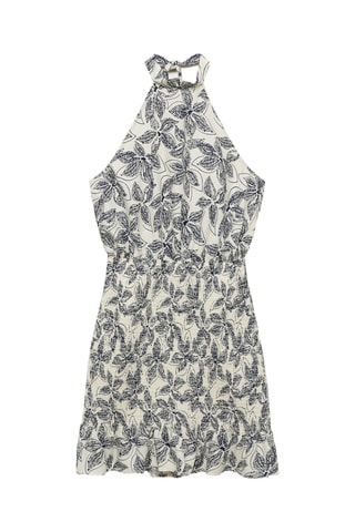 Robe à emmanchures américaines imprimé fleuri - Blanc