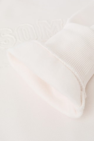 Robe effet sweat léopard - Blanc