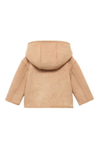 Manteau double face réversible effet mouton - Marron
