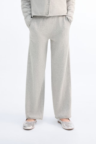 Pantalon maille coton - Gris clair