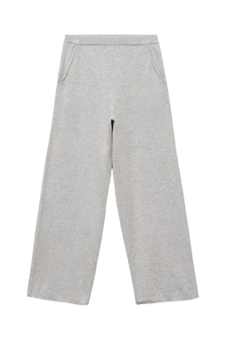 Pantalon maille coton - Gris clair