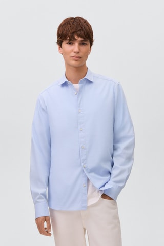 Chemise basique coton - Bleu