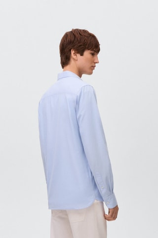 Chemise basique coton - Bleu