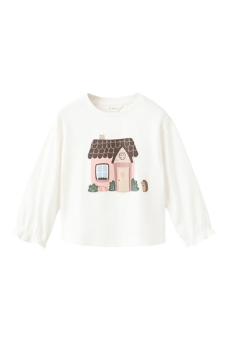 T-shirt en coton imprimé - Blanc