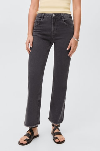 Jean flare ourlet effiloché - Noir