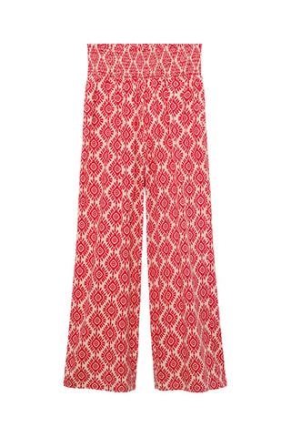 Pantalon taille haute - Rouge