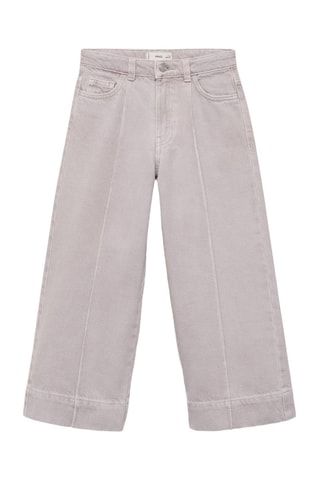 Jean style jupe-culotte détail couture - Violet