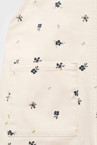 Salopette en imprimé fleuri - Blanc