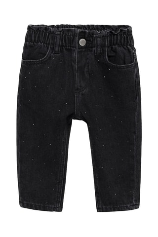 Jean paperbag brillant - Noir