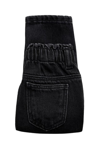 Jean paperbag brillant - Noir