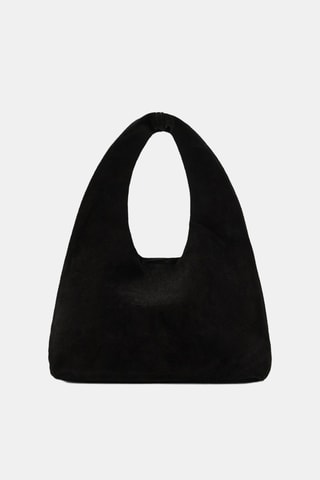 Mini sac en cuir suédé - Noir