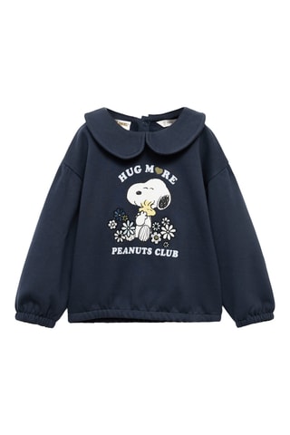 Sweat-shirt imprimé Snoopy - Bleu marine