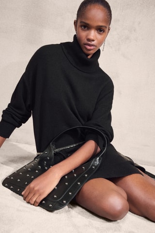 Pochette cloutée - Noir