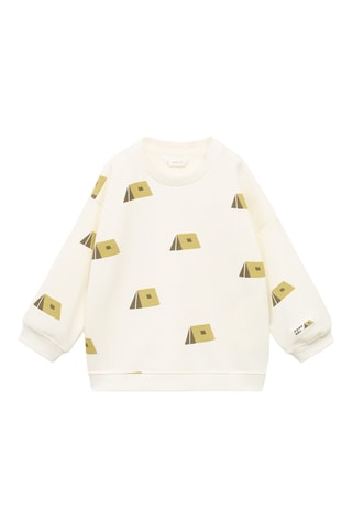 Sweater imprimé coton - Blanc