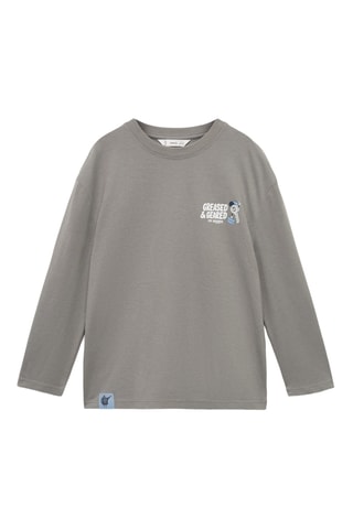 T-shirt coton imprimé - Gris