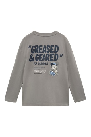 T-shirt coton imprimé - Gris