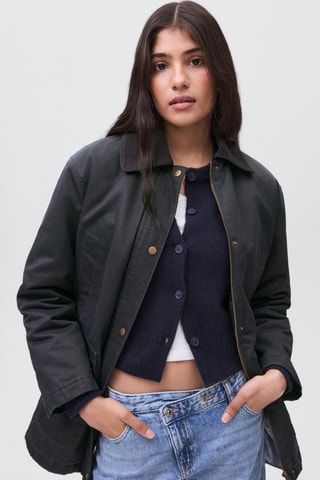 Parka effet ciré - Bleu marine