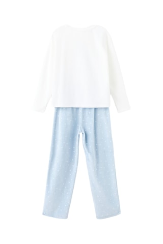 Pyjama long imprimé - Blanc