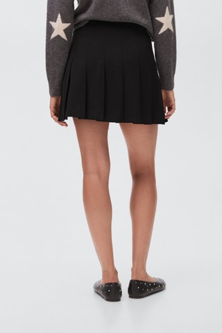 Jupe-short plissée - Noir