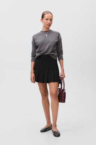 Jupe-short plissée - Noir