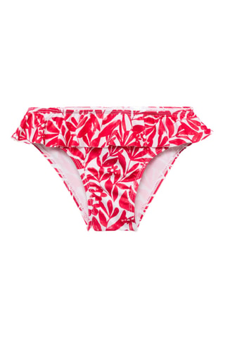 Culotte bikini volants - Rouge
