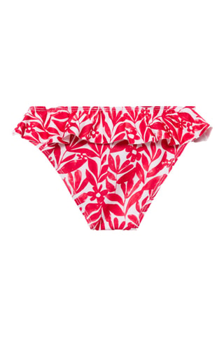 Culotte bikini volants - Rouge