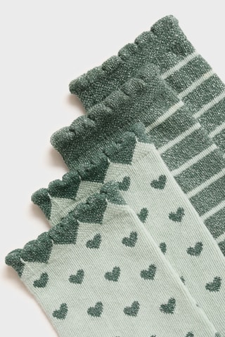 Pack 2 paires de chaussettes combinées - Vert clair