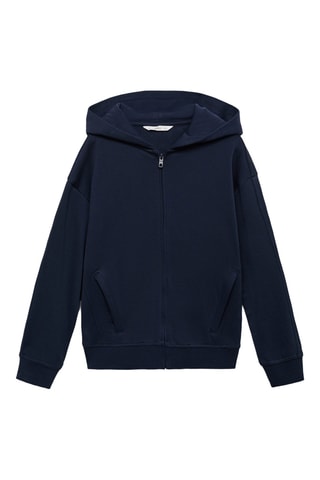 Sweat-shirt zippé à capuche - Bleu marine