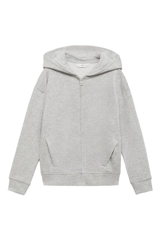 Sweat-shirt zippé à capuche - Gris