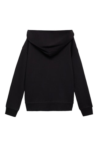 Sweat-shirt zippé à capuche - Noir