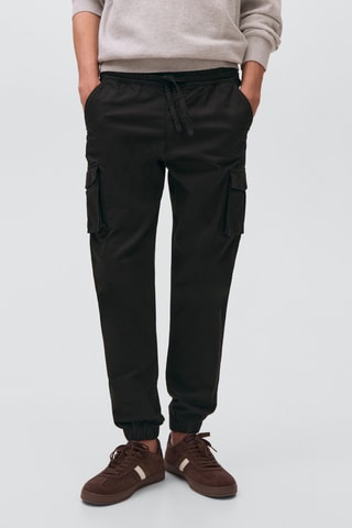 Jogger cargo cordon - Noir