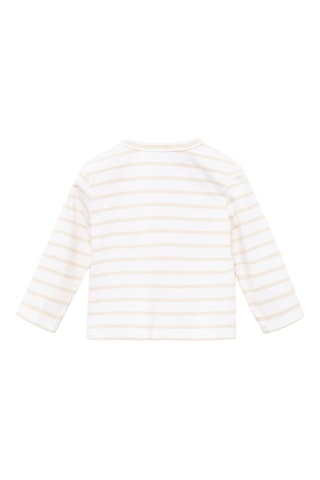 T-shirt croisé à rayures - Beige