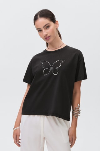 T-shirt ornements papillon - Anthracite