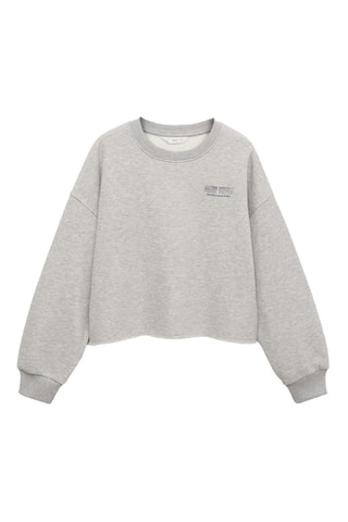 Sweat-shirt coton imprimé - Gris clair