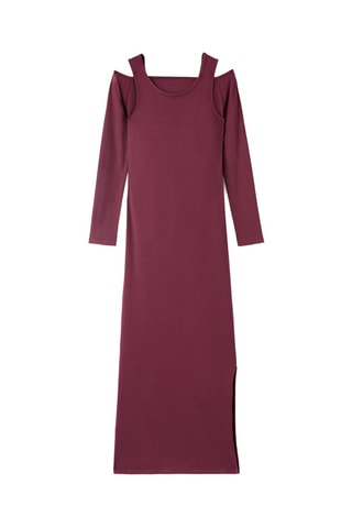 Robe longue cut-out - Bordeaux