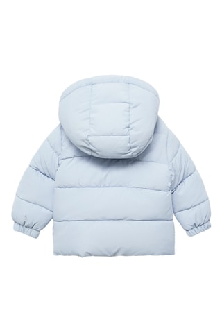 Anorak à capuche imitation fourrure - Bleu