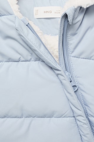 Anorak à capuche imitation fourrure - Bleu