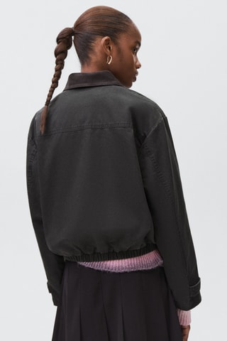 Blouson bomber col chemise - Anthracite