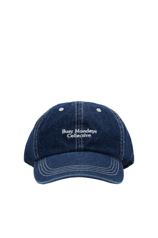 Casquette denim brodée - Bleu