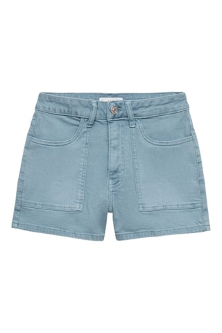Short en jean droit - Bleu
