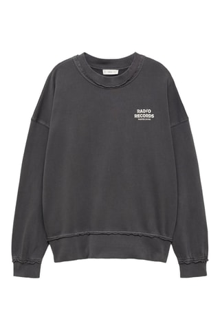 Sweat-shirt effet usé - Anthracite