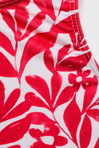 Maillot de bain imprimé dos croisé - Rouge