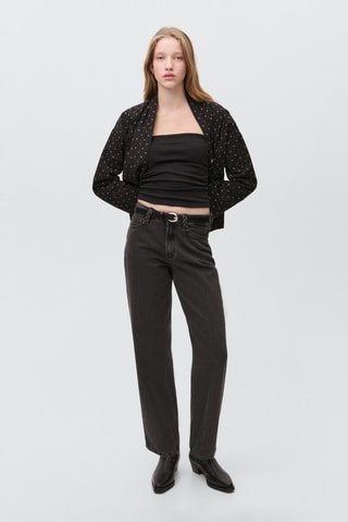 Top bandeau en maille - Noir