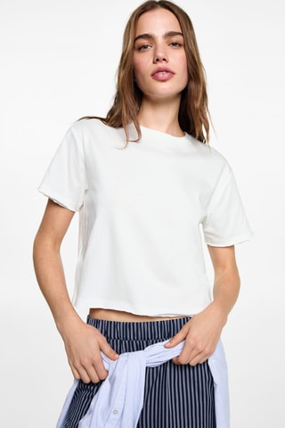 T-shirt crop - Blanc